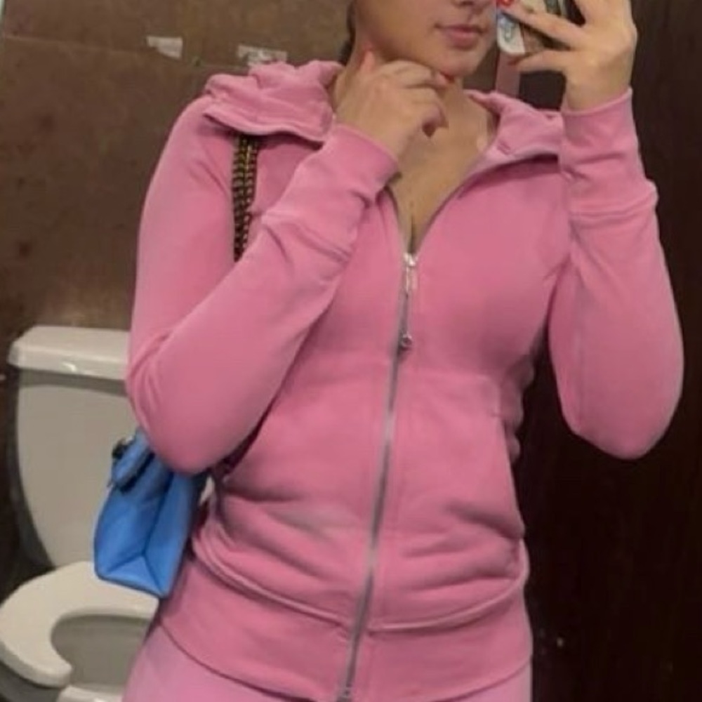 Pink lululemon full zip jacket